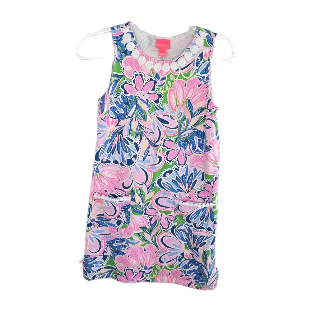 Lilly Pulitzer Little Lilly Classic Shift Tiger Sunrise Girls Size XL 12-13
